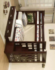 Bunk bed with trundle, staircase (including matresses)